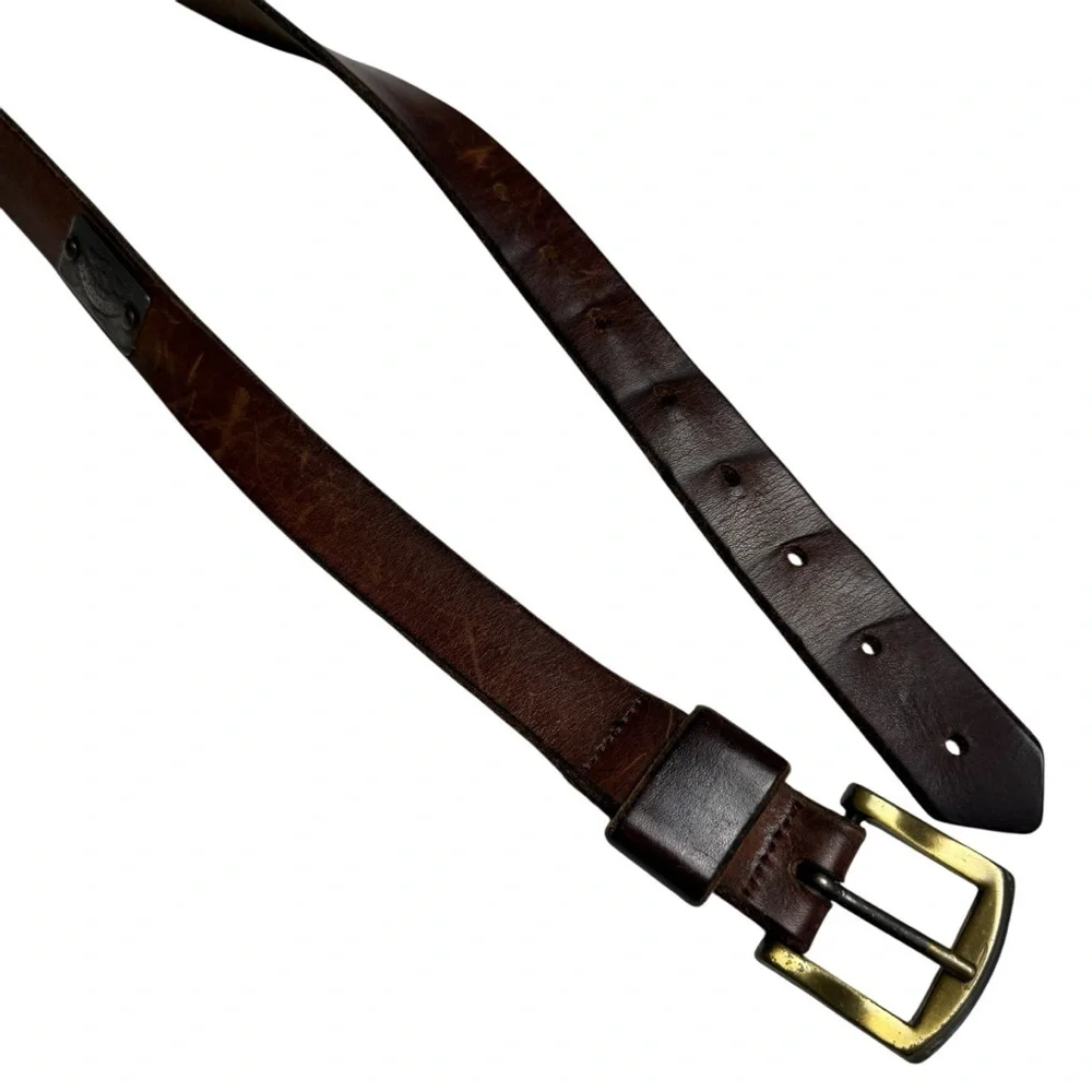 Levis Strauss Belt Mens Size 40 Brown Shotgun Full Grain Leather 1.5 Inch Wide